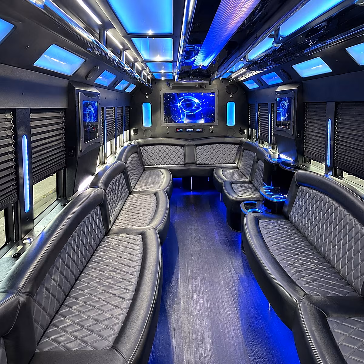 gulfport 50 passenger party bus interior